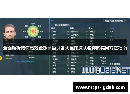 全面解析教你高效查找葡萄牙各大足球球队名称的实用方法指南